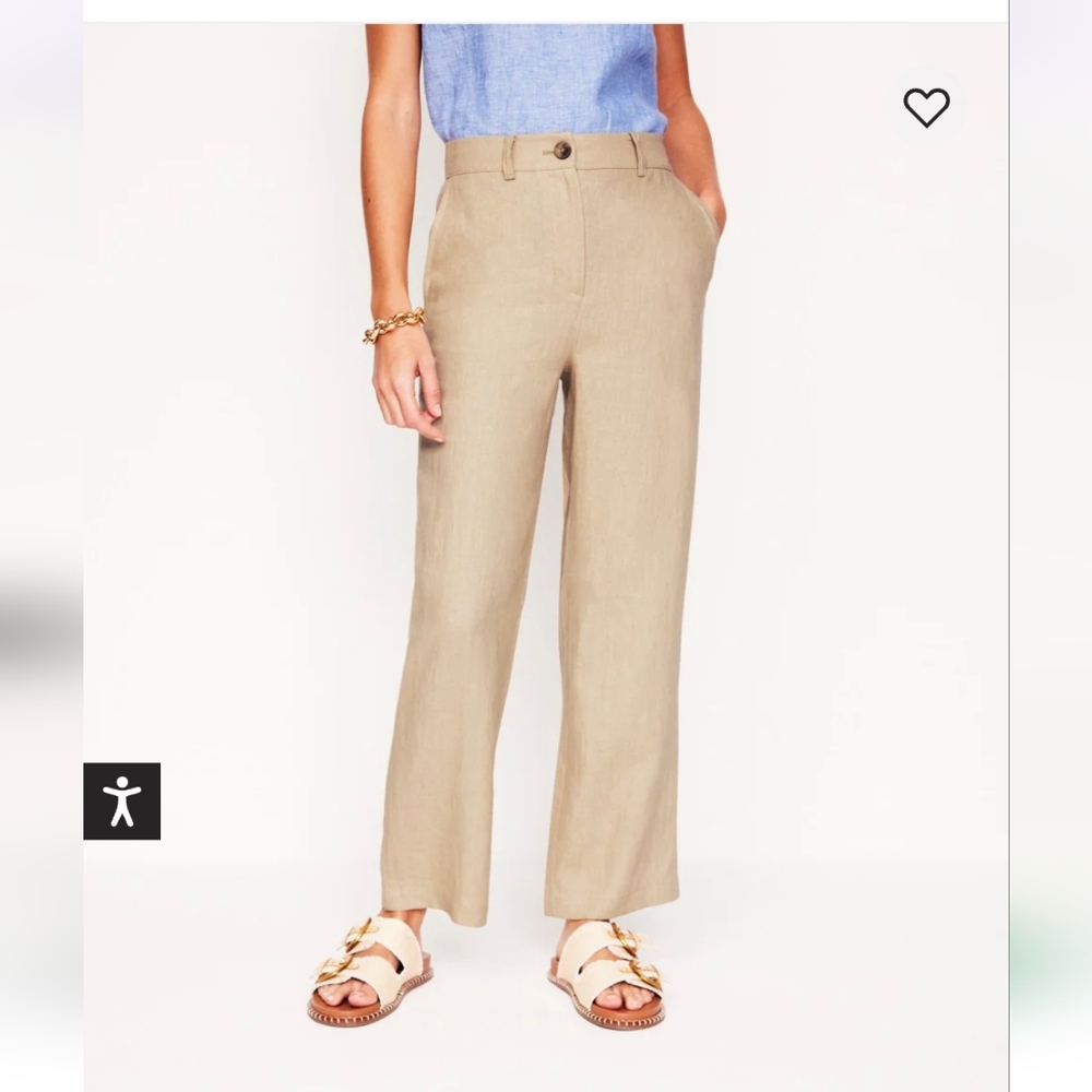 Boden Westbourne Crop Linen Pants - Size US 4
